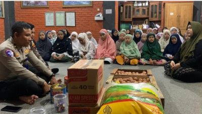 Satlantas Polrestabes Semarang Gelar Giat Berbagi Bersama Santri Ponpes Riyadlus Sholihin