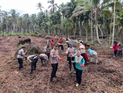 Polsek Tembilahan Hulu Gelar Penanaman Jagung Serentak Dukung Swasembada Pangan di Sungai Intan