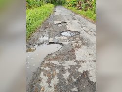 Warga Desa Banjarwungu Prihatin Jalan Rusak  Banyak Berlubang Pengguna jalan Was Was
