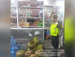 Wujudkan Rasa Aman bagi Masyarakat pada Malam Hari, Polsek Kerambitan Intensifkan Kegiatan Patroli Blue LIght