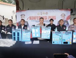 Polres Mojokerto Kota Amankan Barang Bukti Ungkap Narkoba Senilai 1,1 Miliar
