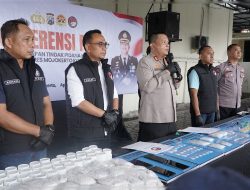 Polres Mojokerto Kota Amankan Barang Bukti Ungkap Narkoba Senilai 1,1 Miliar