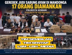 Polisi Gerebek Markas Perjudian Sabung Ayam di Mandonga Kendari, 17 Orang Diamankan