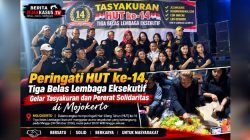Peringati HUT ke-14, Tiga Belas Lembaga Eksekutif Gelar Tasyakuran dan Pererat Solidaritas di Mojokerto